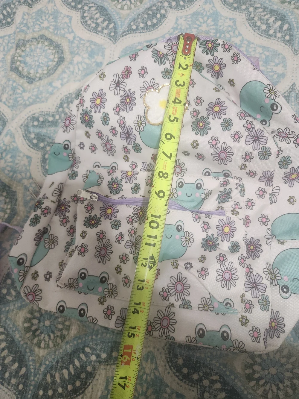 Girls' Mint Frog & Daisy Print Backpack - Kids Accessories